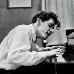Gould playing piano