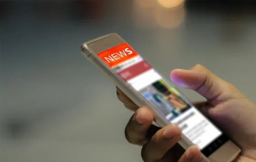 news on a cell phone